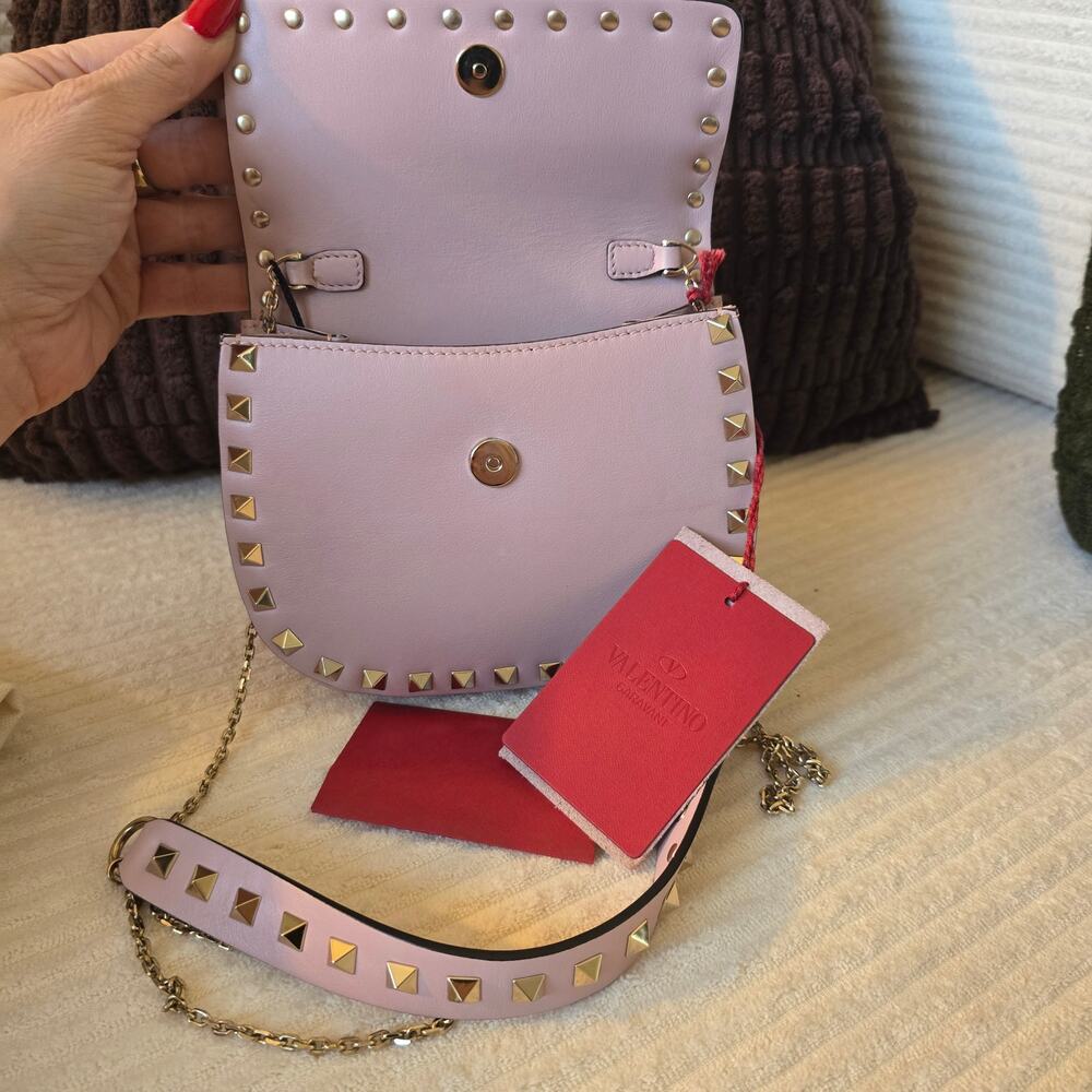 Valentino Garavani Rockstud Mini Saddle Leather Bag - NWT - Picture 6 of 8